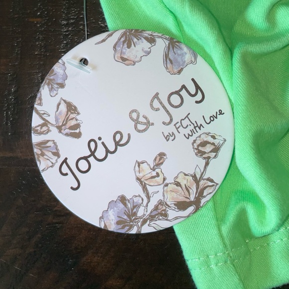 Neon Green Cropped Tie Back Shirt - Picture 4 of 4